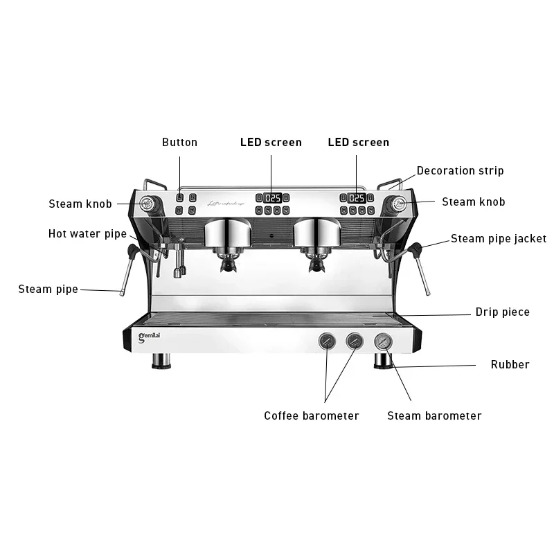 Halbautomatische Barista-Espre – Espresso Machine Semi Auto Bewertung und Preis